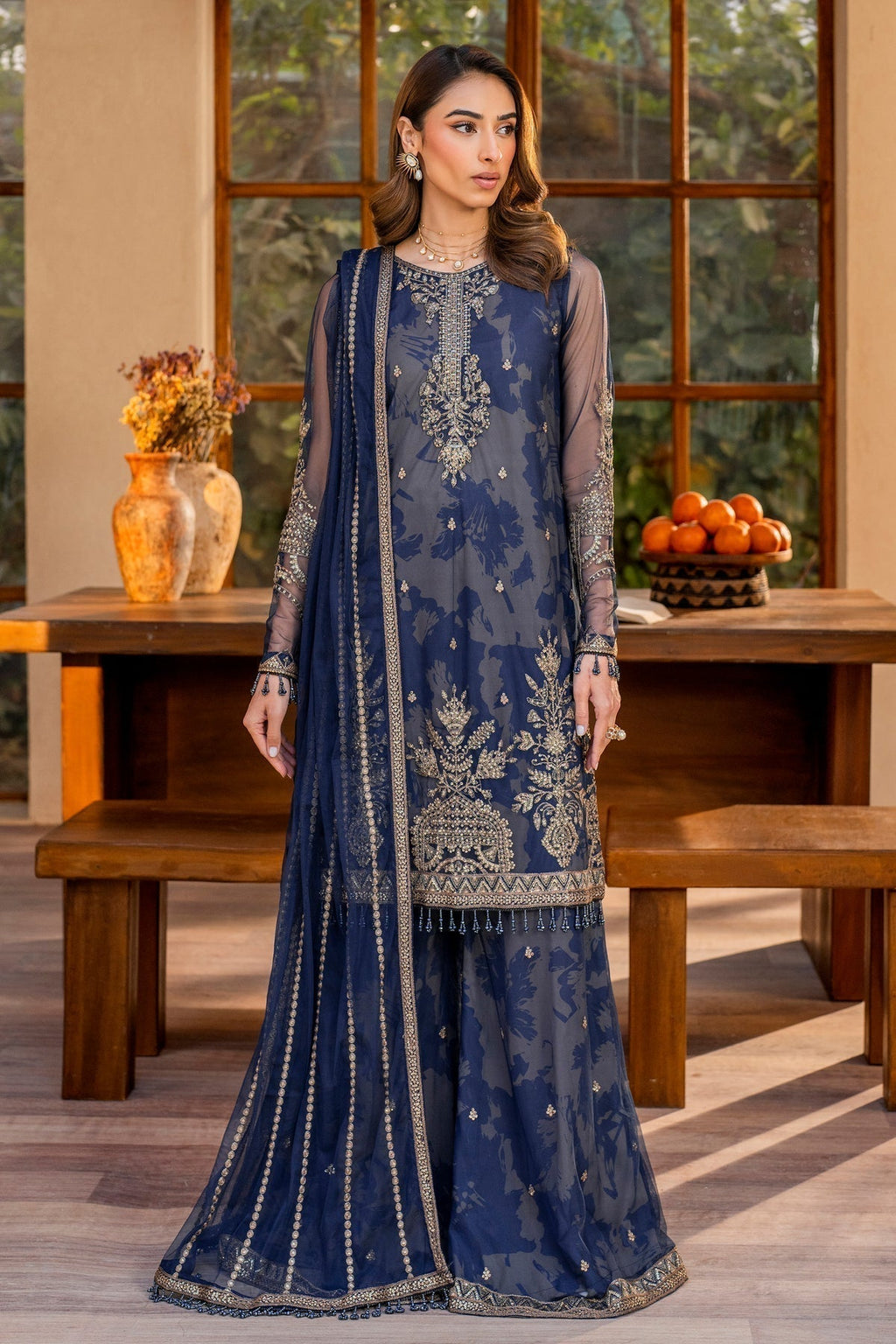 Zarif | Iris Printed Embroidered Edit 24 |  ZINNIA