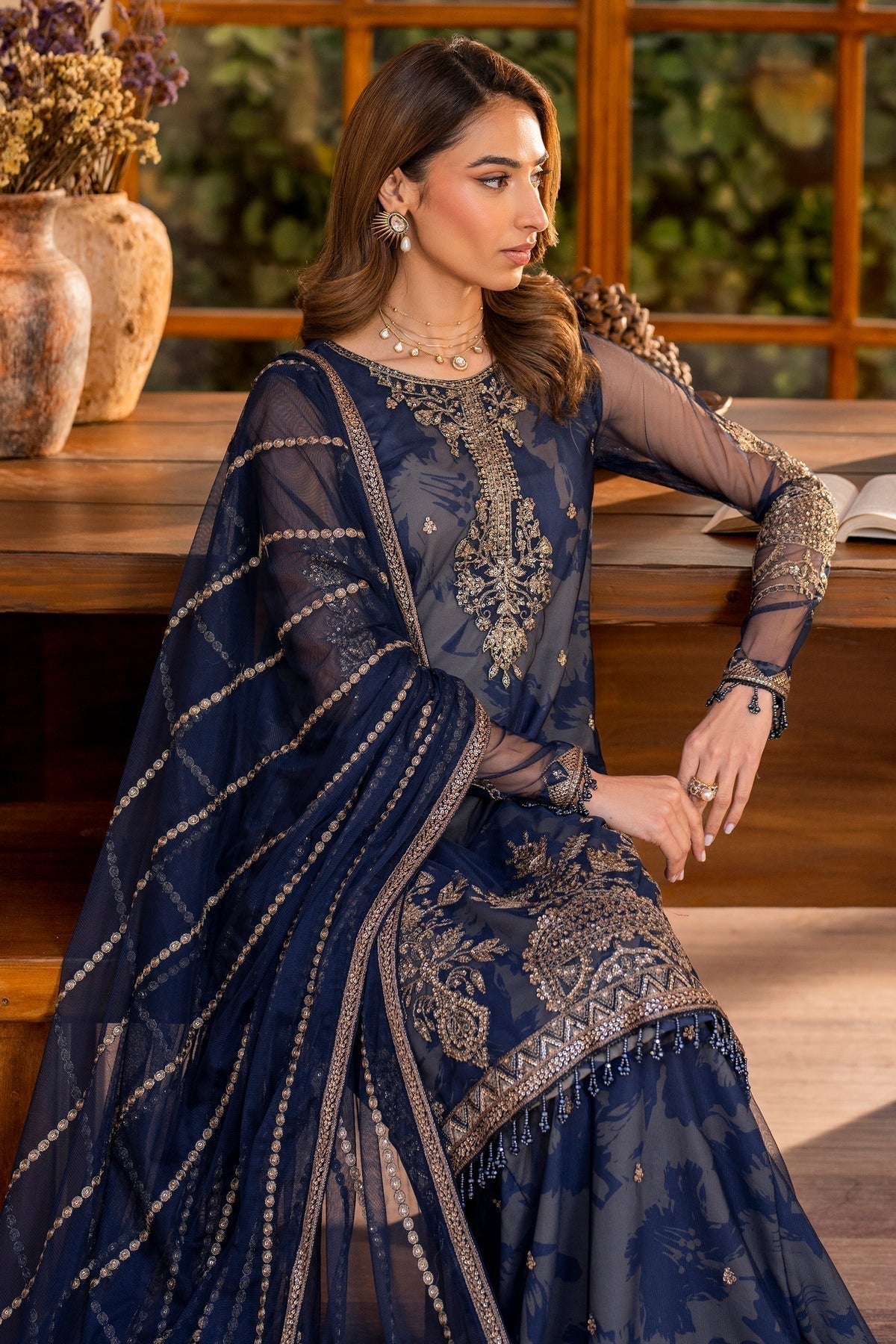 Zarif | Iris Printed Embroidered Edit 24 |  ZINNIA