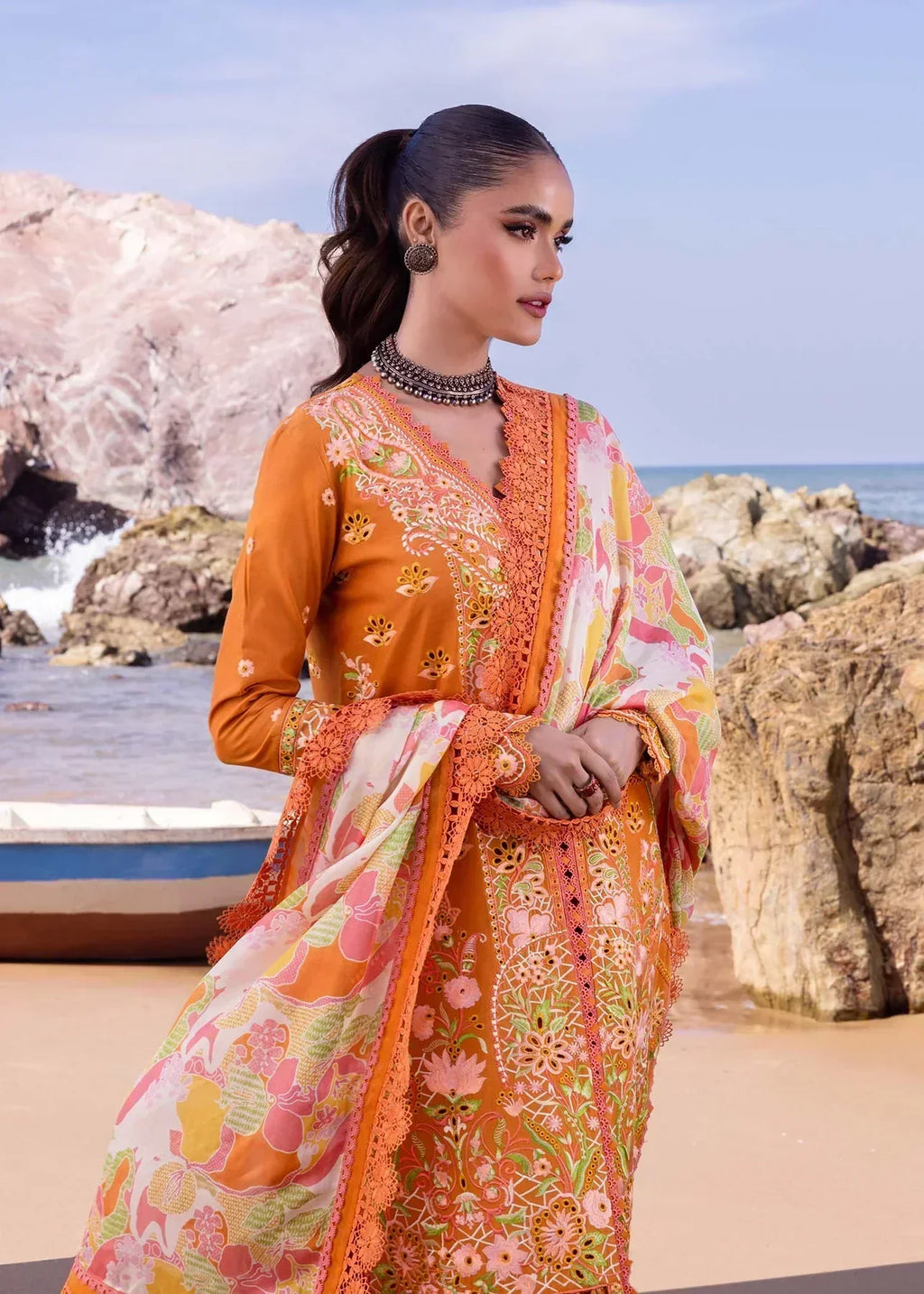 Akbar Aslam | Oasis Lawn 24 | Calla Lily - House Of Anaya