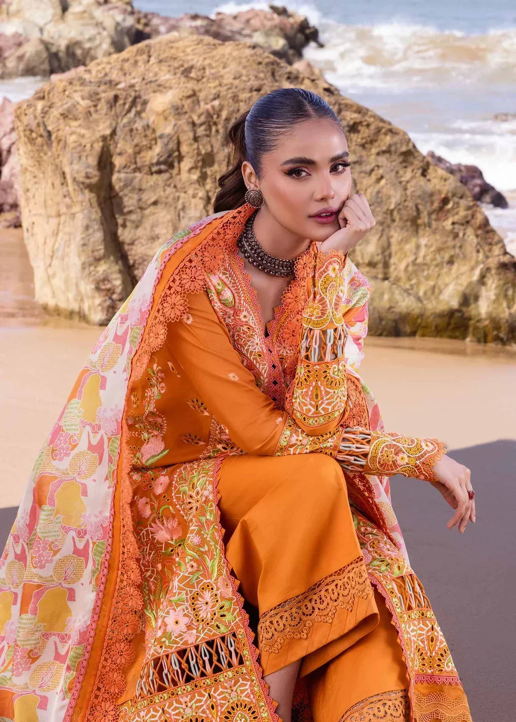 Akbar Aslam | Oasis Lawn 24 | Calla Lily - House Of Anaya