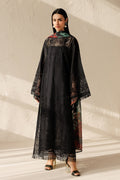 "Mirha Collections Embroidered Lawn UF-4521 luxury three-piece Pakistani designer suit. Full-length presentation showcasing an intricately embroidered lawn shirt paired with sleek tailored bottoms and a draped luxury dupatta."