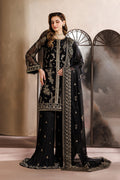 "Mirha Collections Zarif ZYR-SUMBUL-05 luxury embroidered stitched three-piece suit. Full-length front view featuring tailored shirt, designer dupatta, and trousers."