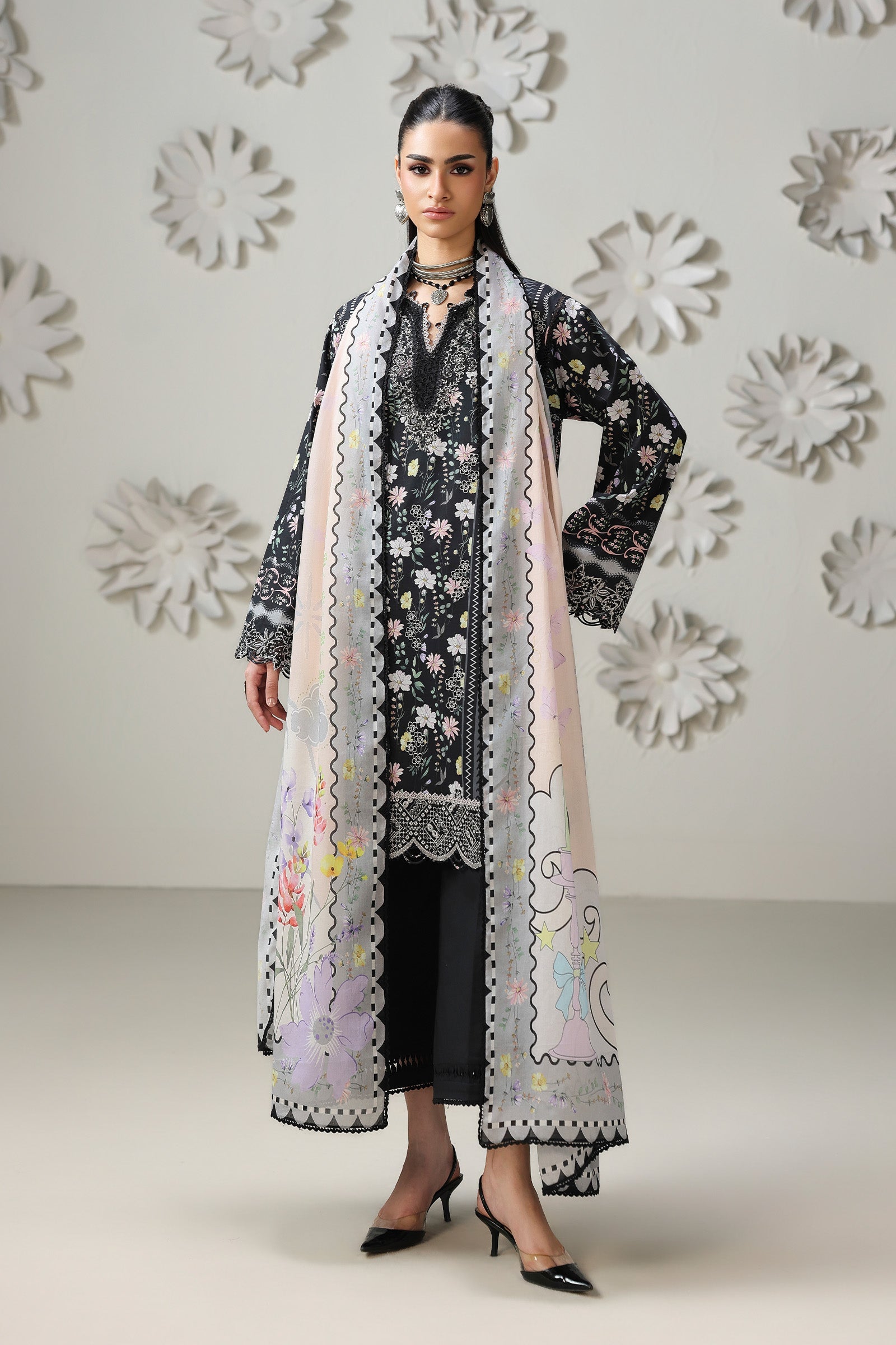 "Mirha Collections Qalamkar QQP-08 (A) AMEL luxury Bodice & Chikankari