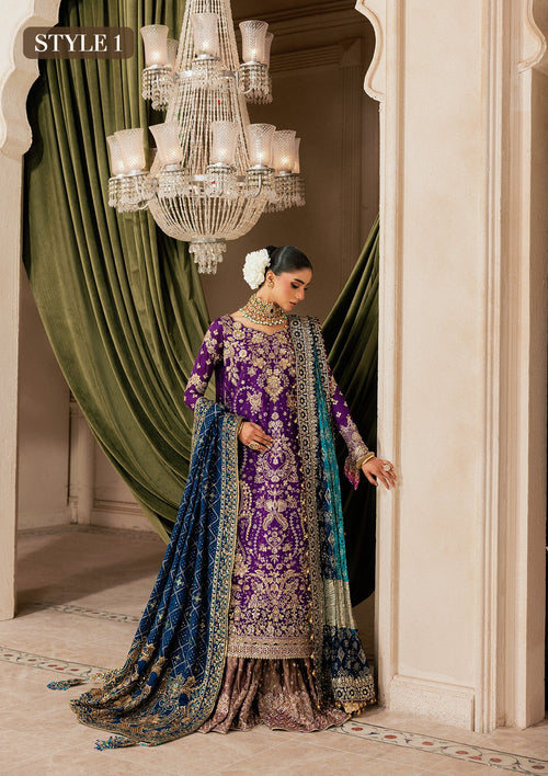 "Detailed view of the luxury medium silk dupatta from the Wedding Festive A2601 collection, emphasizing the premium soft fluid drape, striking embroidered motifs, and neatly stitched silk border panels."