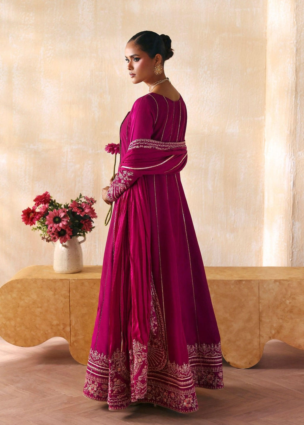 kanwal-malik-laiya-fuchsia-silk-angrakha-gown-front-view