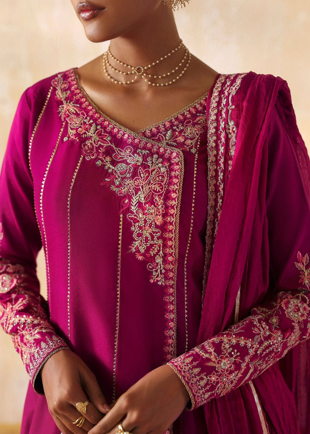 kanwal-malik-laiya-fuchsia-silk-angrakha-gown-front-view