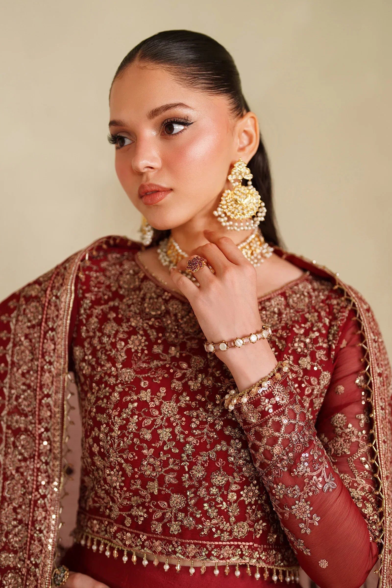 another trimmings and hemline details of the Zarif Sumrah stitched formal suit, showing boutique-quality tailoring."
