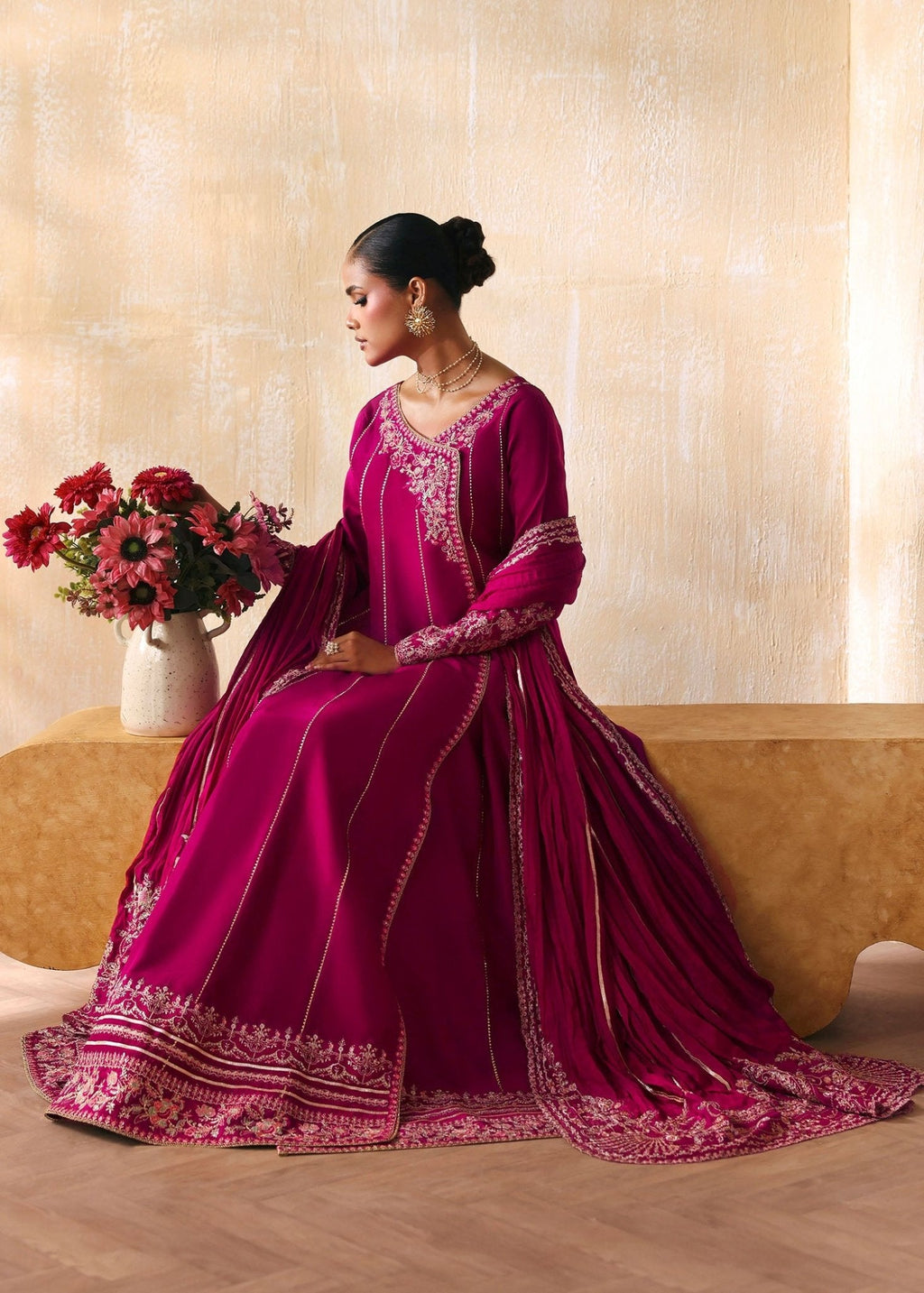 kanwal-malik-laiya-fuchsia-silk-angrakha-gown-front-view