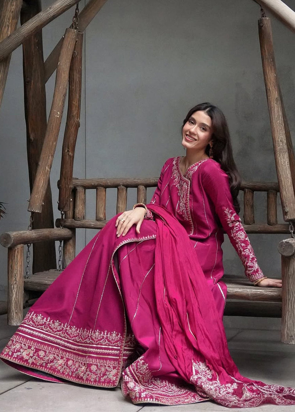 kanwal-malik-laiya-fuchsia-silk-angrakha-gown-front-view
